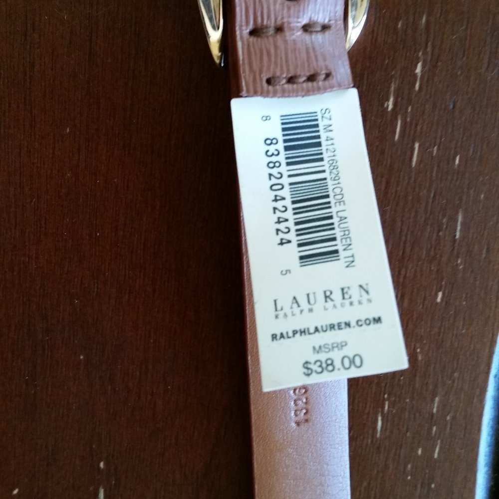 Ralph Lauren Saffiano leather belt